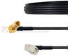 RA SMA Male to RA SSMC Plug Cable LMR-100 Coax in 48 Inch - FMCA1484-48 - Fairview Microwave Inc.