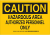 Admittance Sign - 124685 - Brady Corporation