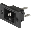 IEC Appliance Inlet 400 VDC, Screw-on or Snap-in Mounting, Front Side, Quick-connect or Solder Terminals -- GI21 - Image
