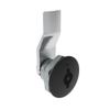 Quarter-Turn Cam Latch, 3 mm Double Bitted Recess, 8mm  Grip, Not Sealed, Zinc Alloy, Powder Coat, Black - E5-1-065-050 - Southco