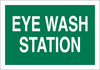 Brady B-555 Aluminum Rectangle Green Eyewash & Shower Sign - 14 in Width x 10 in Height - TEXT: EYE WASH STATION - 122349 - 754473-71277 - R. S. Hughes Company, Inc.