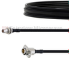 Slide-On BMA Plug Bulkhead to Slide-On BMA Jack 2 Hole Flange Cable FM-SR141TBJ Coax in 12 Inch - FMCA1616-12 - Fairview Microwave Inc.