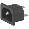 IEC Appliance Inlet C14, Snap-in Mounting, Solder, Quick-connect, Screw or PCB Terminal -- 6010