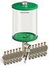 Green Color Key, Clear View Multiple Feed Electro Lubricator, 1/2 gal Pyrex Reservoir, 12 Feeds, 1/8