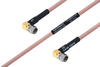 MIL-DTL-17 SMA Male Right Angle to SMA Male Right Angle Cable 60 Inch Length Using M17/60-RG142 Coax - PE3M0025-60 - Pasternack