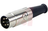 DIN Plug; Plug; 5; Male; Nickel - 70214335 - Allied Electronics, Inc.