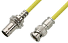 75 Ohm BNC Male to 75 Ohm BNC Female Bulkhead Cable 60 Inch Length Using 75 Ohm PE-B159-YW Yellow Coax - PE38132/YW-60 - Pasternack