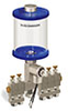 Blue Color Key, Clear View Multiple Feed Electro Lubricator, 1 pt Pyrex Reservoir, 5 Feeds, 1/8