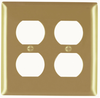 Duplex Receptacle Openings, Two Gang, Brass - SB82 - Legrand