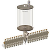 Levelux Clear View Multiple Feed Electro Lubricator, 1/2 gal Acrylic Reservoir, 21 Feeds, 1/4” OD Tube Outlets, 120V/60Hz - B5177-064AB2112061W - Oil-Rite Corp.