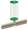 Green Color Key, Clear View Multiple Feed Electro Lubricator, 1 gal Acrylic Reservoir, 24 Feeds, 1/8” Female NPT Outlets, 24VDC - B5162-128AB24024D2GW - Oil-Rite Corp.