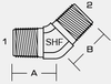 5501 - MALE NPT x MALE NPT 45° -- 5501-04-04 - Image