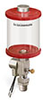 Red Color Key, Clear View Single Feed Electro Lubricator, 1 pt Acrylic Reservoir, 1/2” Male NPT, 120V/60Hz - B5160-016AB12064RW - Oil-Rite Corp.