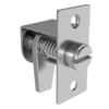 Compression Latch, Self-Adjusting, Medium Size, Tool Locking, Slotted Flush Head, 0.8-6.4mm Panel, 9.5-19.1mm Grip, Steel, Zinc Plated, Bright Chromate - 44-1-17-0 - Southco