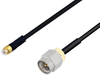 Snap-On MMBX Plug to SMA Male Cable 4 Inch Length Using PE-SR405FLJ Coax - PE3C4068-4 - Pasternack