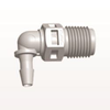 Threaded Elbow Connector, Barbed, Natural - N4E4 - Qosina Corp.