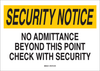 Brady B-401 High Impact Polystyrene Rectangle White Restricted Area / No Trespassing Sign - 20 in Width x 14 in Height - 95484 - 754476-95484 - R. S. Hughes Company, Inc.