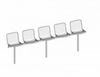 Seating System Arena, 5-seater, Fixed - 5316099 - Erlau