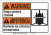 Brady B-555 Aluminum Rectangle White Chemical, Biohazard, Hazardous & Flammable Material Sign - 14 in Width x 10 in Height - Language English / Spanish - 124902 - 754473-72513 - R. S. Hughes Company, Inc.
