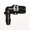 Threaded Elbow Connector, Barbed, Black - N4E631 - Qosina Corp.