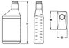 PET and HDPE Plastic Bottles - OFFSET NECK OBLONG-HDPE-500 ml-790016-28-410 - Plastic Bottle Corporation