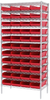 Akro-Mils Shelfmax 2000 lb Adjustable Red Chrome Steel Open Adjustable Fixed Shelving System - 48 Bins - 2000 lb Total Capacity - AWS183630158 RED - AWS183630158 RED - R. S. Hughes Company, Inc.