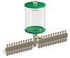 Green Color Key, Clear View Multiple Feed Manual Lubricator, 1/2 gal Acrylic Reservoir, 23 Feeds, 1/8