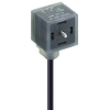 VAD - Molded Female Cordset, Form A, Contacts: 2+2PE, with Recovery Diode (FRD) and YE LED, 24 V | 4 A, IP67; PUR Black, 3x0.50mm² (20AWG) - VAD 1F-4-3-226 - Belden Inc.