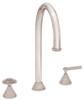 Beehive Deck-Mount Gooseneck Tub Spout: N&ordm; 15205 Two-Valve Deck-Mount Tub Set with Levers - 15205 - P. E. Guerin