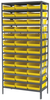 Akro-Mils 6500 lb Adjustable Yellow Gray Powder Coated Steel 22 ga Open Adjustable Fixed Shelving System - 36 Bins - 6500 lb Total Capacity - AS1879178Y - AS1879178Y - R. S. Hughes Company, Inc.