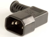 European IEC 60320/C14 Right Angle Plug Connector -- UC-09AI - Image