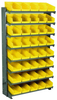 Akro-Mils APRS 400 lb Yellow Gray Powder Coated Steel 16 ga Single Sided Fixed Rack - 36 3/4 in Overall Length - 40 Bins - Bins Included - APRS130Y - APRS130Y - R. S. Hughes Company, Inc.