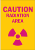 Brady B-302 Polyester Rectangle Yellow Radiation Hazard Sign - 10 in Width x 14 in Height - Laminated - TEXT: CAUTION RADIATION AREA - 88739 - 754476-88739 - R. S. Hughes Company, Inc.