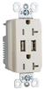 Duplex/Single Receptacle -- TR-5362USBLA - Image