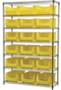 Akro-Mils Akrobin 2000 lb Adjustable Yellow Chrome Steel Open Adjustable Fixed Shelving System - 18 Bins - 2000 lb Total Capacity - AWS184830281 YELLOW - AWS184830281 YELLOW - R. S. Hughes Company, Inc.