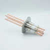 Power Feedthrough, 12000 Volts, 4 Tubes, 0.25″ Copper Conductors, 2.95″ QF / KF Flange - A0116-2-QF - MPF Products, INC.