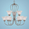 Mid. Chandeliers-Glass Up - 725626 - Capital Lighting, Inc.