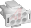 Connector, Soft Shell; Universal MATE-N-LOK; 6; Plug; Nylon; White; 19 A - 70083531 - Allied Electronics, Inc.