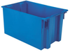 Akro-Mils 3.7 ft, 27.4 gal 100 lb Blue Industrial Grade Polymer Stackable Tote - 29 1/2 in Length - 19 1/2 in Width - 15 in Height - 35300 BLUE -- 35300 BLUE - Image