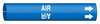Brady Bradysnap-On B-915 White on Blue Plastic Snap-On Pipe Marker - 3/4 in Character Height - Printed Msg = AIR with Right Arrow - 4002-B - 754476-47393 - R. S. Hughes Company, Inc.