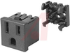Outlet; Snap-In Mount; 15 A; 125 VAC; Black; Nylon; UL 94V-0; UL, CSA - 70133332 - Allied Electronics, Inc.