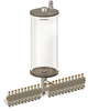 Levelux Clear View Multiple Feed Manual Lubricator, 1 gal Acrylic Reservoir, 21 Feeds, 1/8