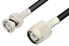 TNC Male to BNC Male Cable 36 Inch Length Using 53 Ohm RG55 Coax - PE3904-36 - Pasternack