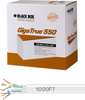 1,000Ft CAT6 Solid Bulk Cable 550-MHZ UTP White CMR PVC, Box - EYN874A-PB-1000 - Black Box