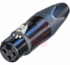 XLR Connectors 3P FEMALE CABLE CONN BLACK METAL HOUSING - 70088300 - Allied Electronics, Inc.