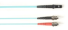 1-m, ST-MTRJ, 50-Micron, Multimode, Plenum, Aqua Fiber Optic Cable -- FOCMP50-001M-STMT-AQ - Image