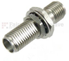 SMA Female (Jack) to SMA Female (Jack) Bulkhead Adapter, Passivated Stainless Steel Body, 1.25 VSWR - SM4956 - Fairview Microwave Inc.