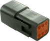 Receptacle, Dt, Thin Wall, 6 Position, Pin; Product Range Deutsch Te Connectivity - 77R3073 - Newark, An Avnet Company