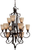 F2551/12PCN Large Chandeliers-Glass Shade - 694000 - Capital Lighting, Inc.
