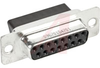 Crimp D Connector (Female Tinned Metal Shell) 15 position - 70070145 - Allied Electronics, Inc.